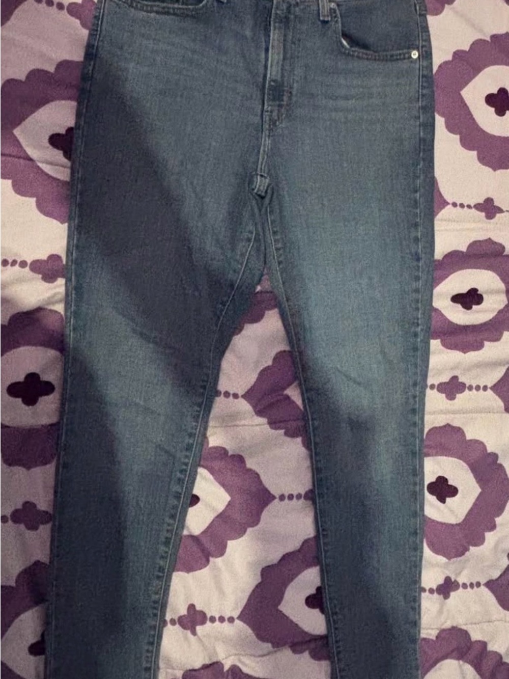 High-Rise Skinny Jeans in Dark Blue